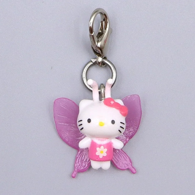 Cute Kawaii Hello Kitty Charm Set - 40 Adorable Accessories for Bags & Keys