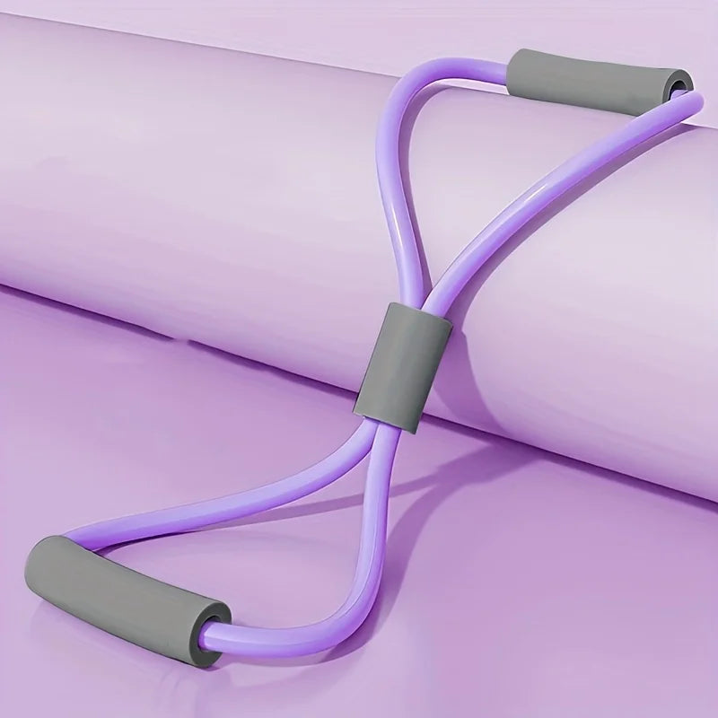 Versatile Yoga 8-Shape Resistance Bands - Elastic Chest Expander for Total Body Workouts"