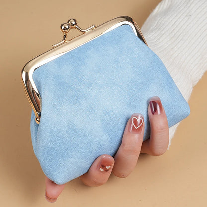 Retro Style Snap Coin Purse - Candy Colored Change Holder for Women