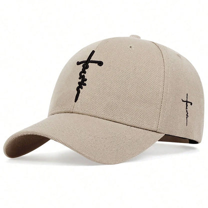 Faith Embroidery Baseball Cap - Unisex Adjustable Sun Hat