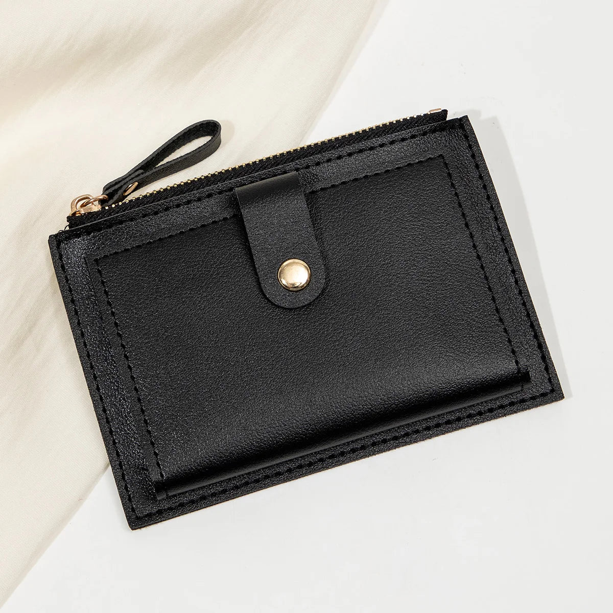 Sleek Minimalist Women's Wallet - Ultra Thin PU Leather Card Holder