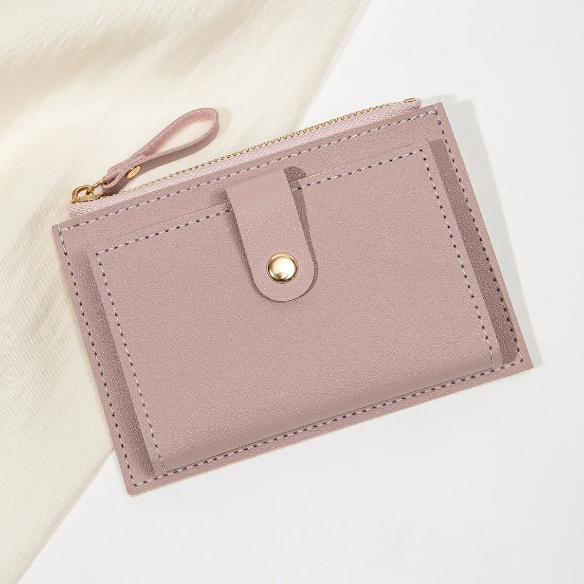 Sleek Minimalist Women's Wallet - Ultra Thin PU Leather Card Holder