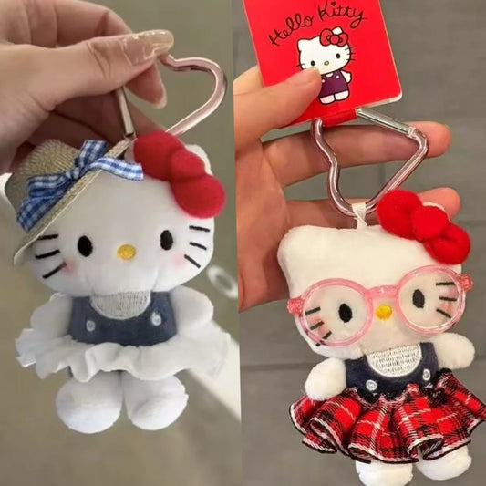 Hello Kitty Plush Keychain Charm - Cute Accessories for Bags and Keyrings