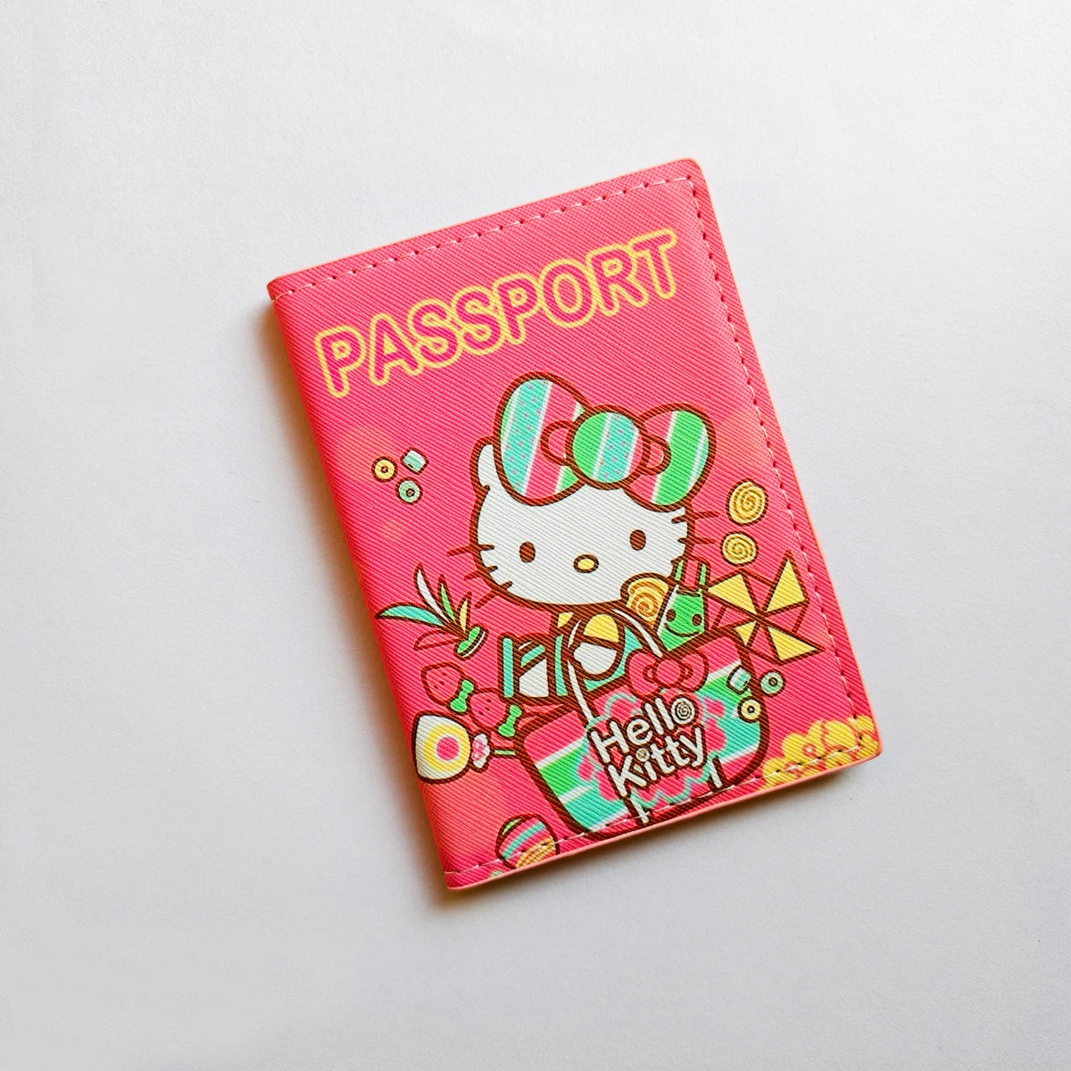 Hello Kitty Passport Holder - Cute PU Leather Organizer for Travel Essentials