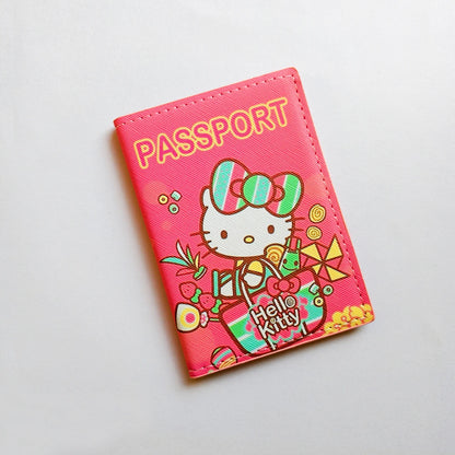 Hello Kitty Passport Holder - Cute PU Leather Organizer for Travel Essentials