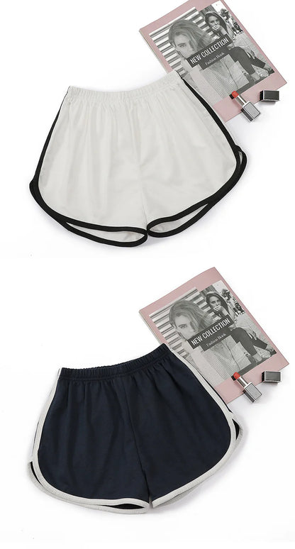Vintage-Inspired Elastic Running Shorts - Women's Quick-Dry Fitness Leisurewear