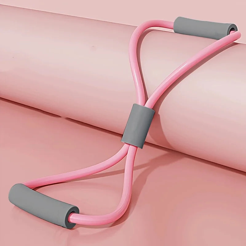 Versatile Yoga 8-Shape Resistance Bands - Elastic Chest Expander for Total Body Workouts"