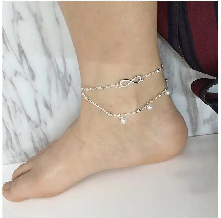 Trendy Butterfly Pendant Anklet - Elegant Summer Beach Leg Chain