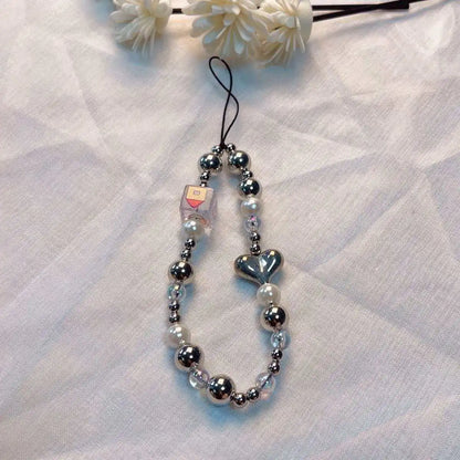 Colorful Moroccan Bead Phone Lanyard - Stylish Wristlet with Flower Charm Phone Anti-lost Lanyard Key Short Wrist