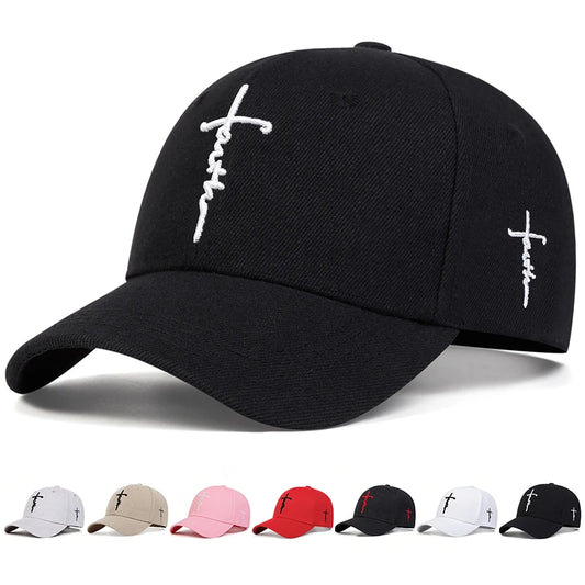 Faith Embroidery Baseball Cap - Unisex Adjustable Sun Hat