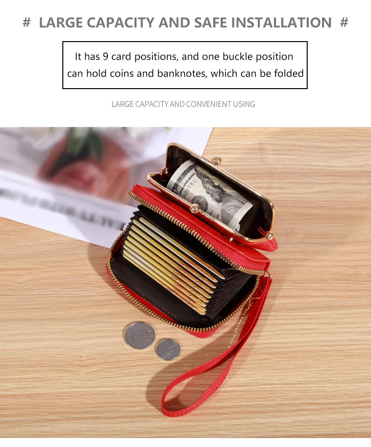 Vintage-Inspired Wrist Strap Wallet - Stylish and Versatile Coin Purse