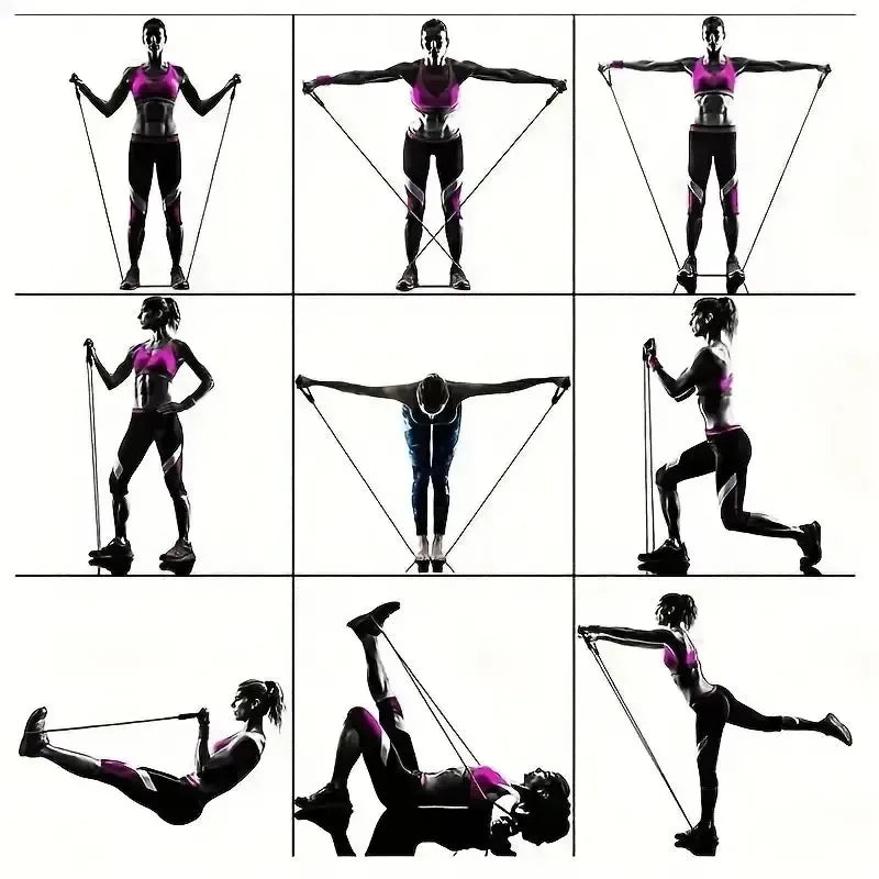 Ultimate 11-Piece Resistance Band Set - Versatile Fitness Training Kit with Handles, Door Anchor, and Carry Bag