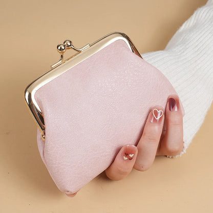 Retro Style Snap Coin Purse - Candy Colored Change Holder for Women