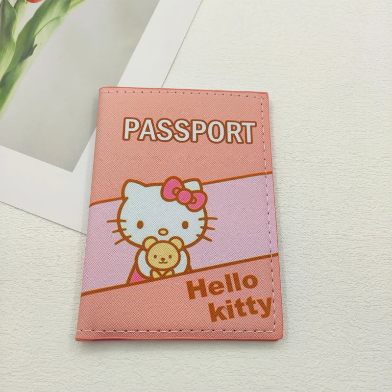 Hello Kitty Passport Holder - Cute PU Leather Organizer for Travel Essentials