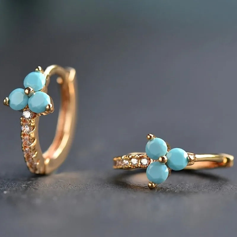 Charming Floral Hoop Earrings - Elegant Flower Design for Everyday and Special Occasions