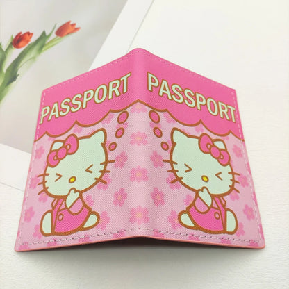 Hello Kitty Passport Holder - Cute PU Leather Organizer for Travel Essentials