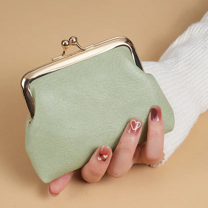 Retro Style Snap Coin Purse - Candy Colored Change Holder for Women