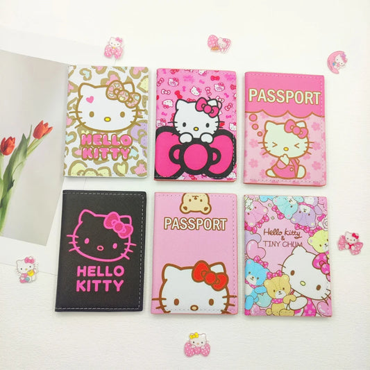 Hello Kitty Passport Holder - Cute PU Leather Organizer for Travel Essentials