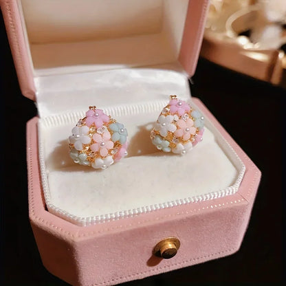 Charming Floral Hoop Earrings - Elegant Flower Design for Everyday and Special Occasions