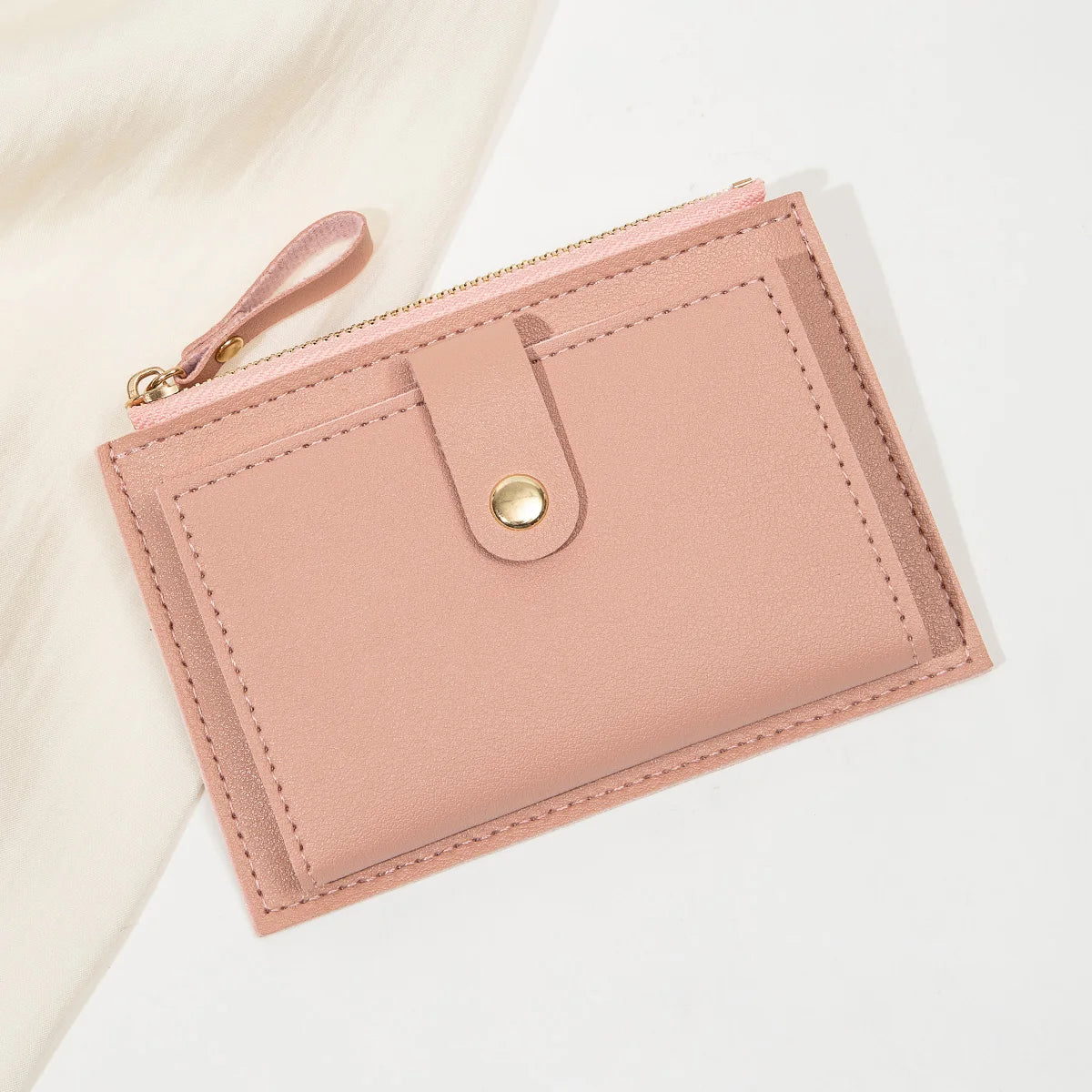 Sleek Minimalist Women's Wallet - Ultra Thin PU Leather Card Holder