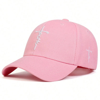 Faith Embroidery Baseball Cap - Unisex Adjustable Sun Hat