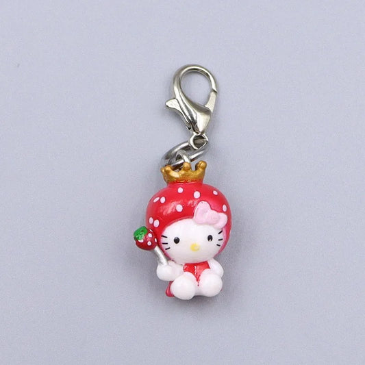 Cute Kawaii Hello Kitty Charm Set - 40 Adorable Accessories for Bags & Keys